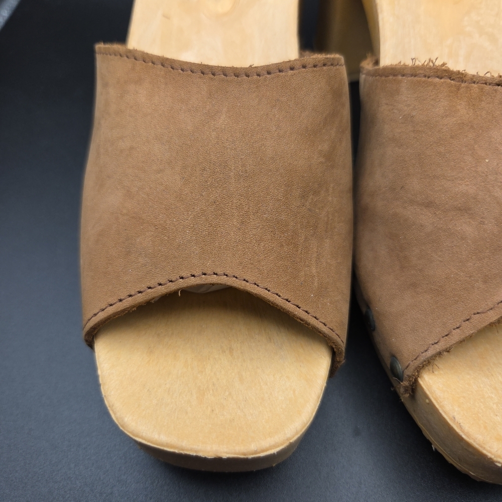 MB Brown Leather Women's Mules - Picture 3 of 16